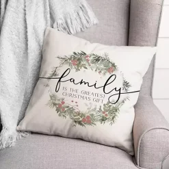Family is the Greatest Christmas Gift Pillow