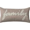 Family Jute Accent Pillow