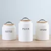 Farmhouse Embossed Kitchen Canisters, Set of 3