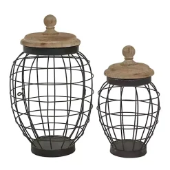 Farmhouse Wire Frame 2-pc. Decorative Jar Set