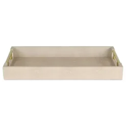 Faux Leather Ivory Tray