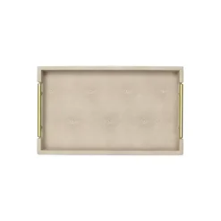 Faux Leather Ivory Tray