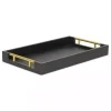 Faux Leather Snakeskin Black Tray