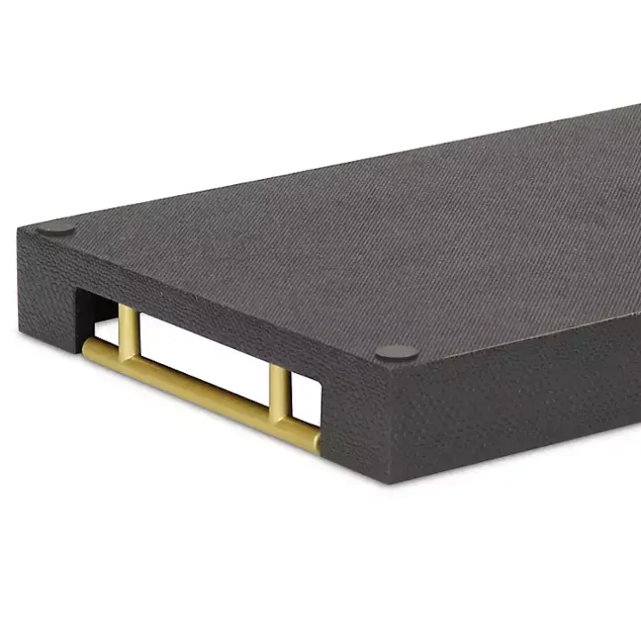 Faux Leather Snakeskin Black Tray