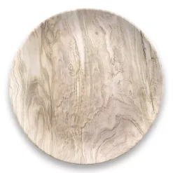Faux Wood Melamine Dinner Plates, Set of 6