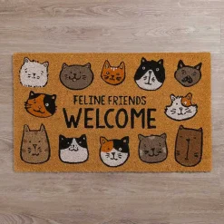 Feline Friends Welcome Doormat