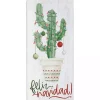 Feliz Navidad Cactus Wall Plaque