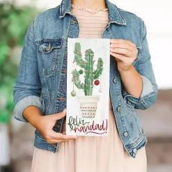 Feliz Navidad Cactus Wall Plaque