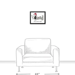 Feliz Navidog Canvas Wall Plaque