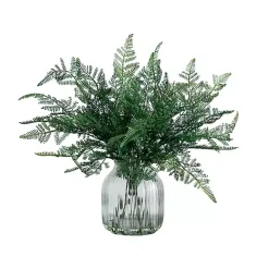 Fern Arrangement in Textured Glass Vase