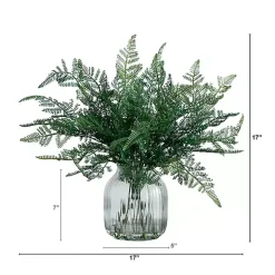 Fern Arrangement in Textured Glass Vase