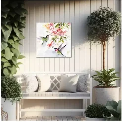 Flit and Flitter Outdoor Canvas Art Print
