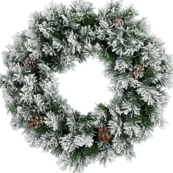 Flocked Angel Pine Wreath