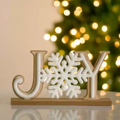 Flocked Joy Tabletop Sign