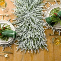 Flocked Norfolk Pine Table Topper