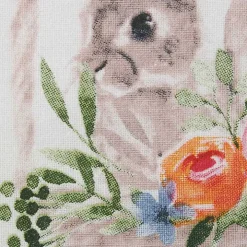 Floral and Easter Bunnies Dish Towels, Set of 3