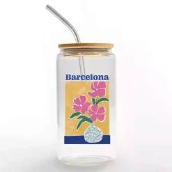 Floral Barcelona Glass Tumbler