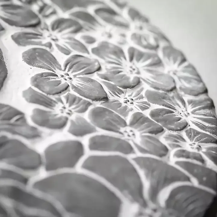 Floral Cement Stepping Stone