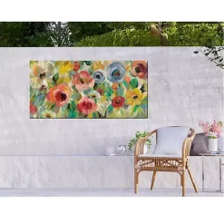 Floral Charades Outdoor Canvas Art Print