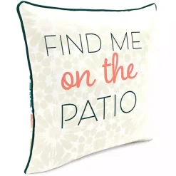 Floral Find Me on the Patio Outdoor Pillow