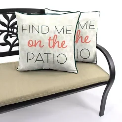 Floral Find Me on the Patio Outdoor Pillow