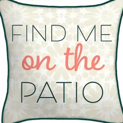 Floral Find Me on the Patio Outdoor Pillow