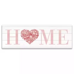 Floral Heart Home Canvas Art Print