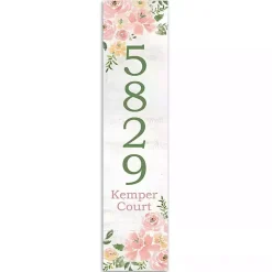 Floral Home Address Personalized Porch Board