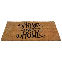 Flourish Script Home Sweet Home Coir Doormat