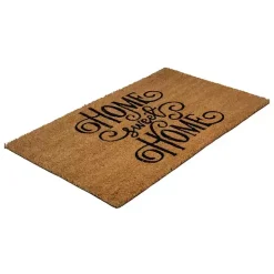 Flourish Script Home Sweet Home Coir Doormat