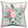 Flower Crown Outdoor Pillow