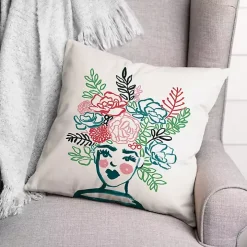Flower Crown Outdoor Pillow