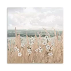 Flower Wheat Shore Canvas Art Print, 30x30 in.