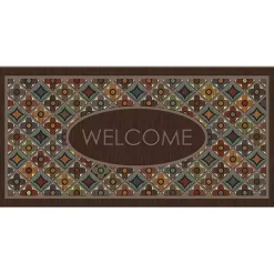 Flowery Tiles Entry Doormat