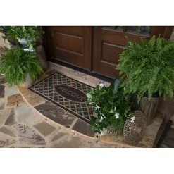 Flowery Tiles Entry Doormat