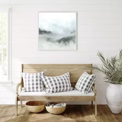 Fog in the Hills Framed Canvas Art Print