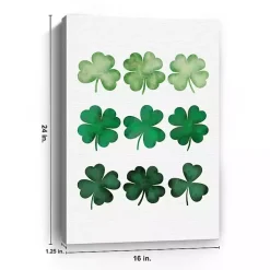 Four Leaf Clovers Canvas Art Print