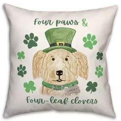 Four Paws Four-Leaf Clovers Indoor/Outdoor Pillow