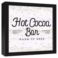 Framed Hot Cocoa Bar Christmas Canvas Wall Plaque