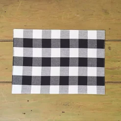 Franklin Black Gingham Placemats, Set of 6