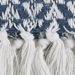 French Blue and White Arrowhead Throw