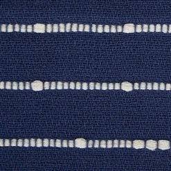 French Blue Slub Stripe Decorative Throw