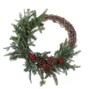 Fresh Cut Grapevine with Greenery Christmas Wreath