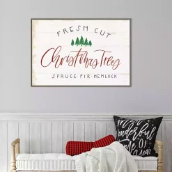 Fresh Cut Trees Framed Canvas Print