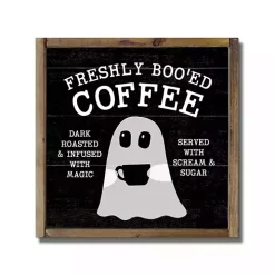 Freshly Boo'ed Coffee Framed Halloween Wall Plaque
