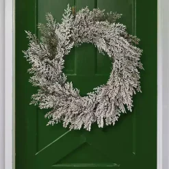 Frosted Cedar Christmas Wreath