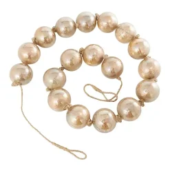 Frosted Champagne Glass Orb Garland