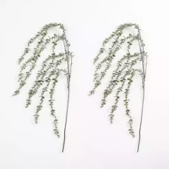 Frosted Draping Eucalyptus Stems, Set of 2