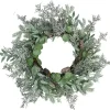 Frosted Foliage and Blueberries Wreath