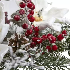 Frosted Magnolia Berry Candle Holder